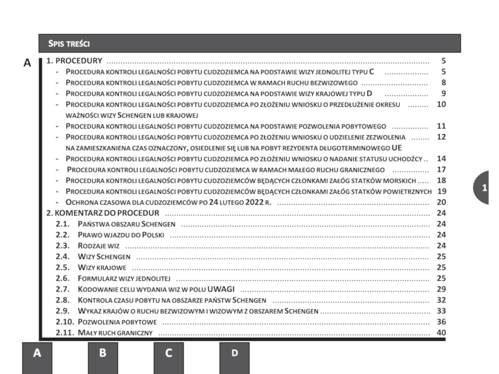 Spis treści strona 1